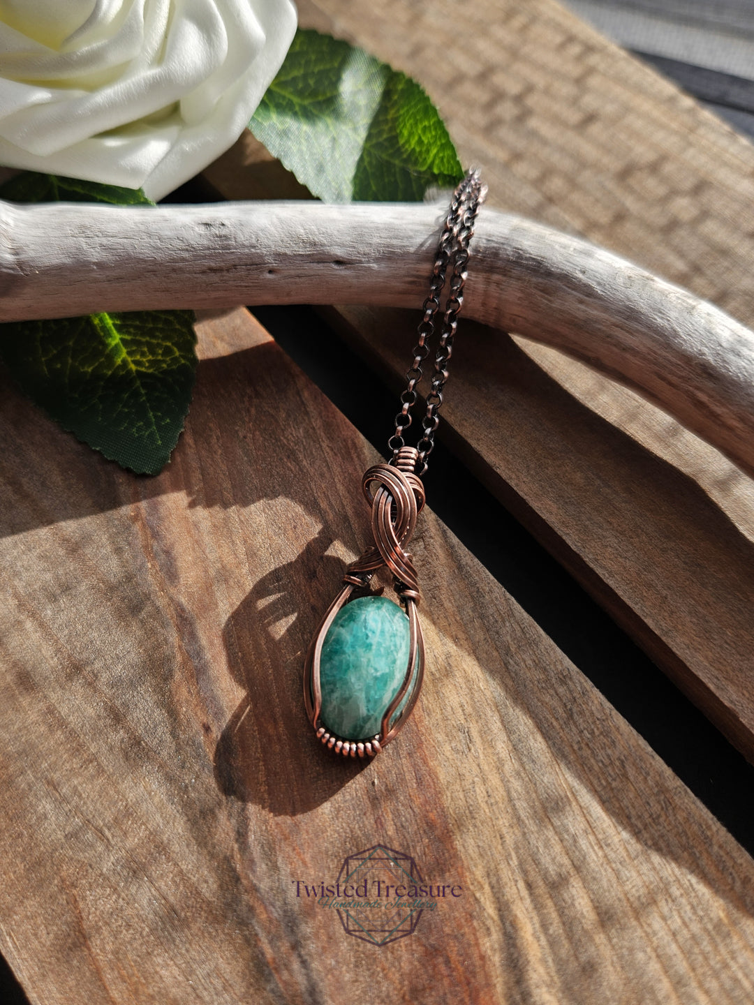 Amazonite and Copper Necklace
