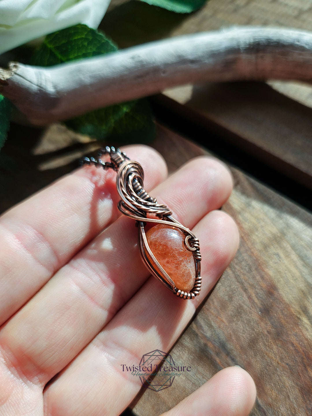 Sunstone and Copper Necklace