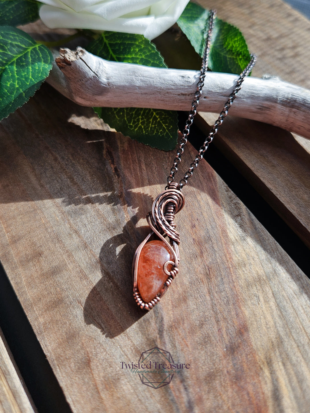 Sunstone and Copper Necklace