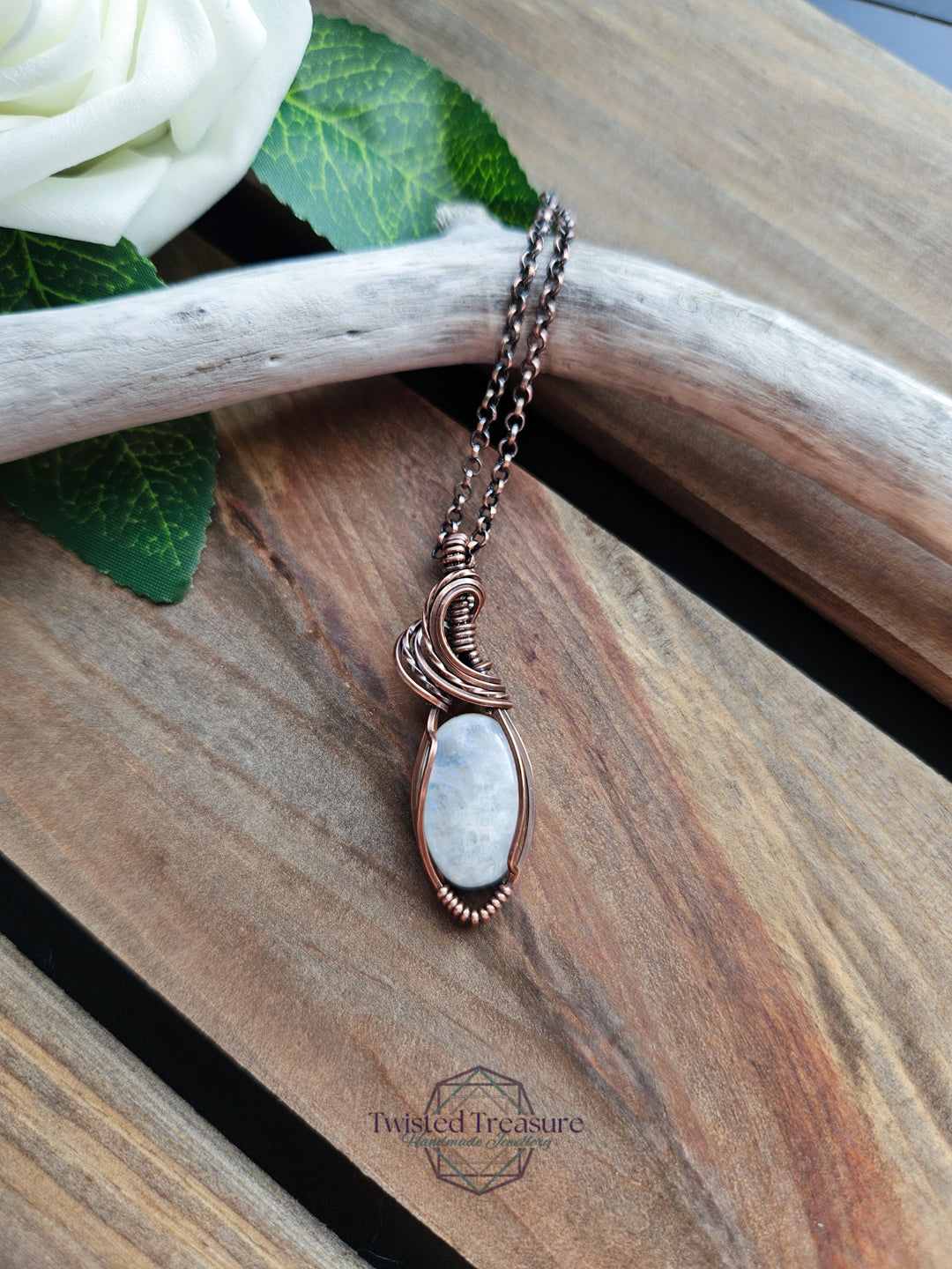 Moonstone and Copper Necklace