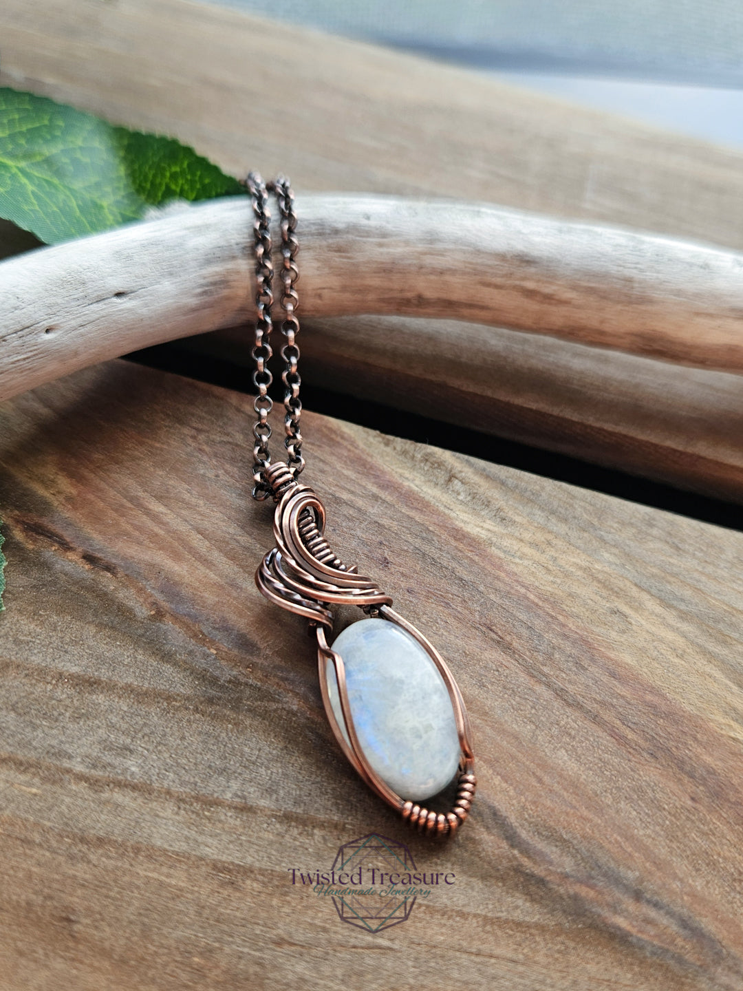 Moonstone and Copper Necklace