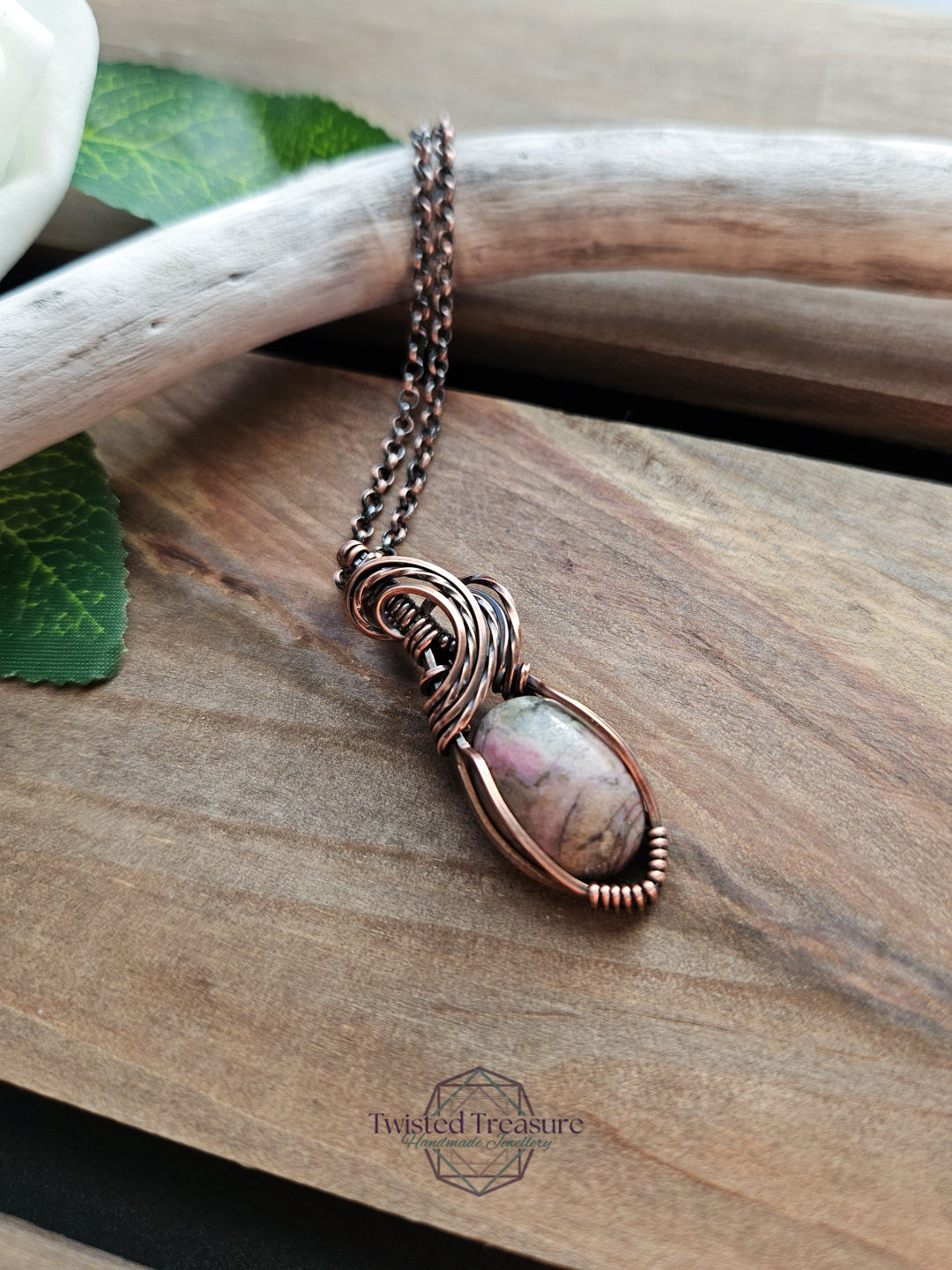 Rhodonite and Copper Necklace