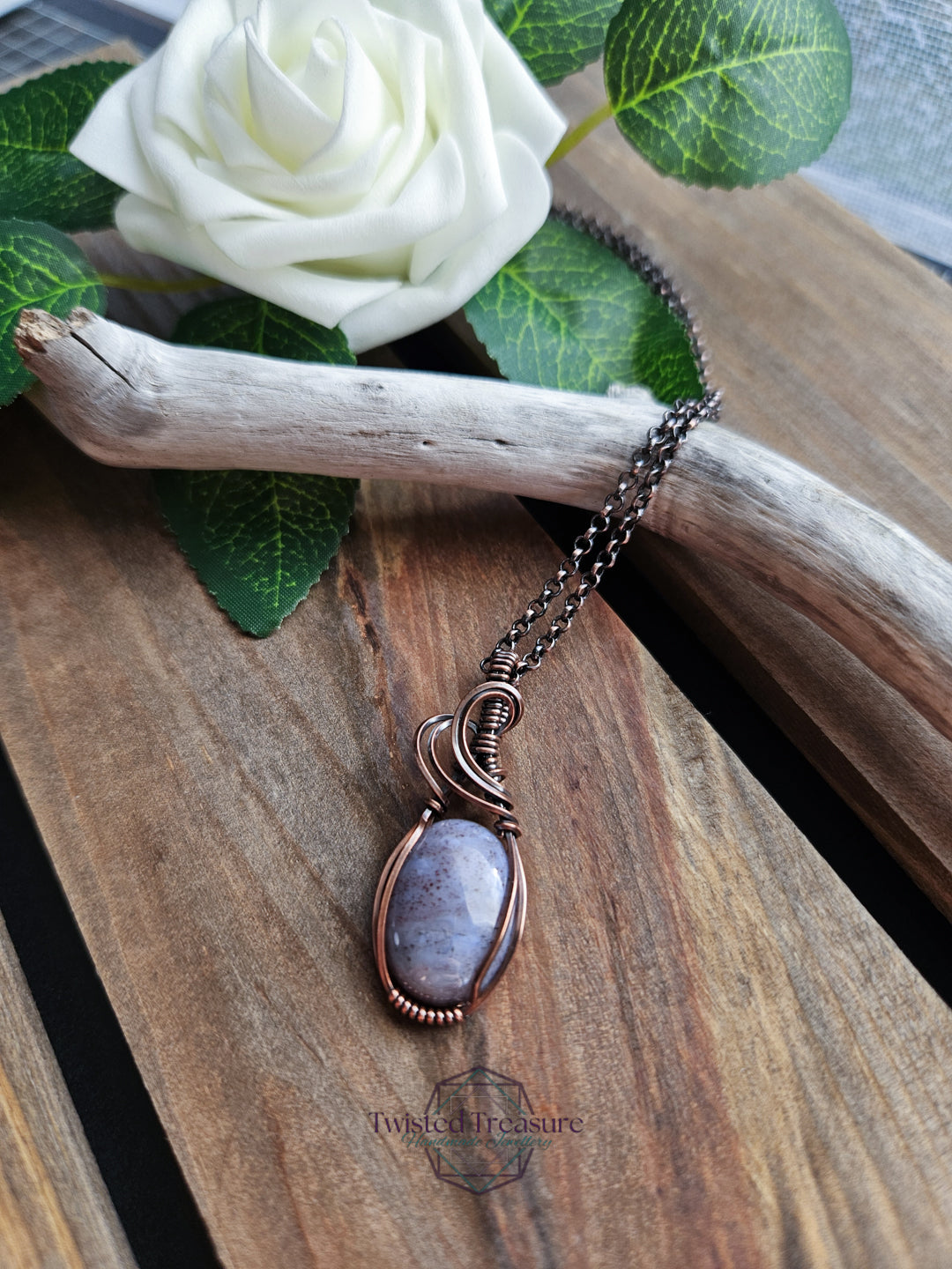 Indian Agate and Copper Necklace