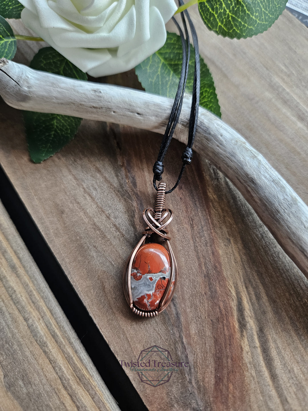 Red Jasper and Copper Necklace