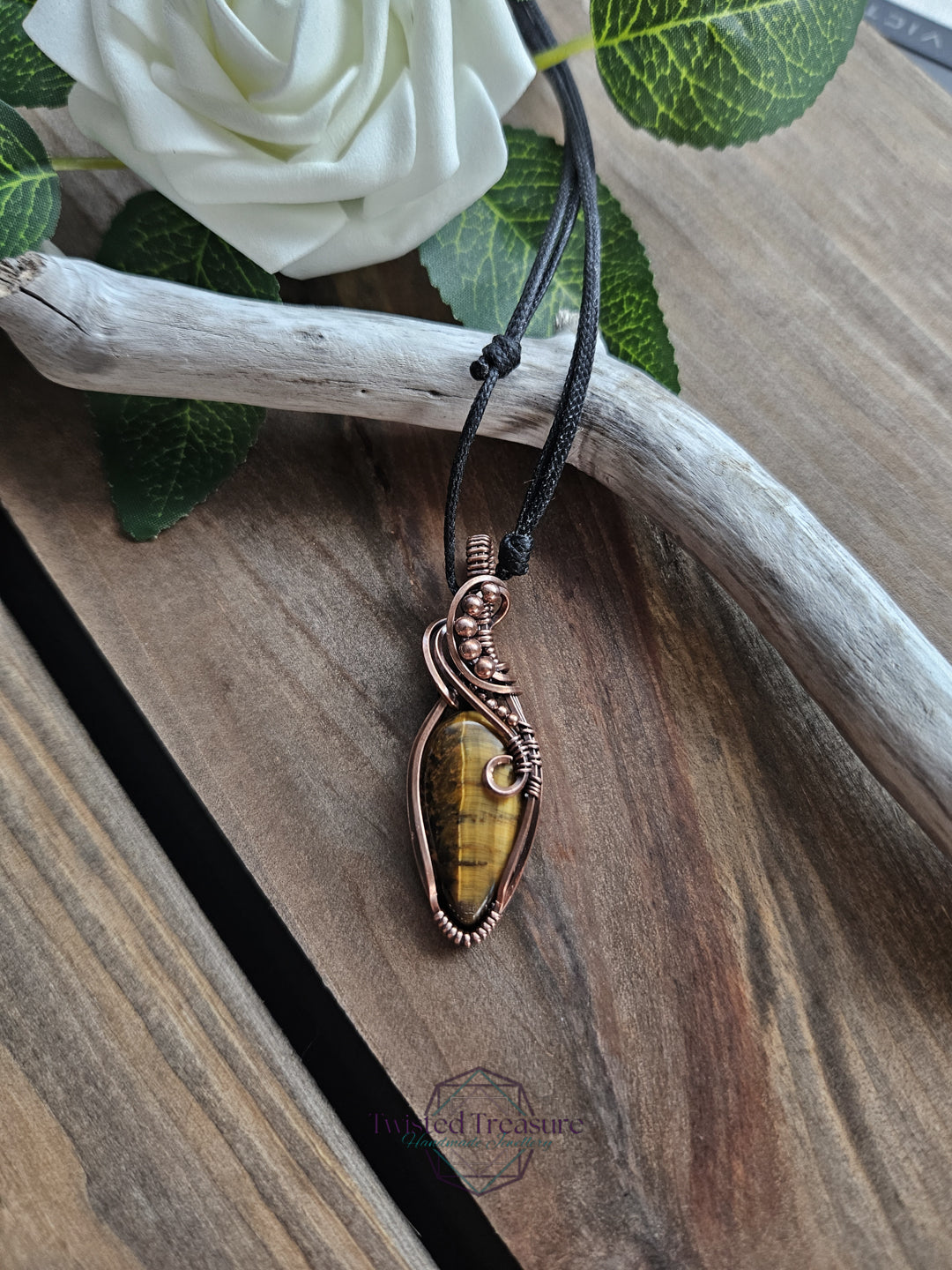 Tiger's Eye and Copper Necklace