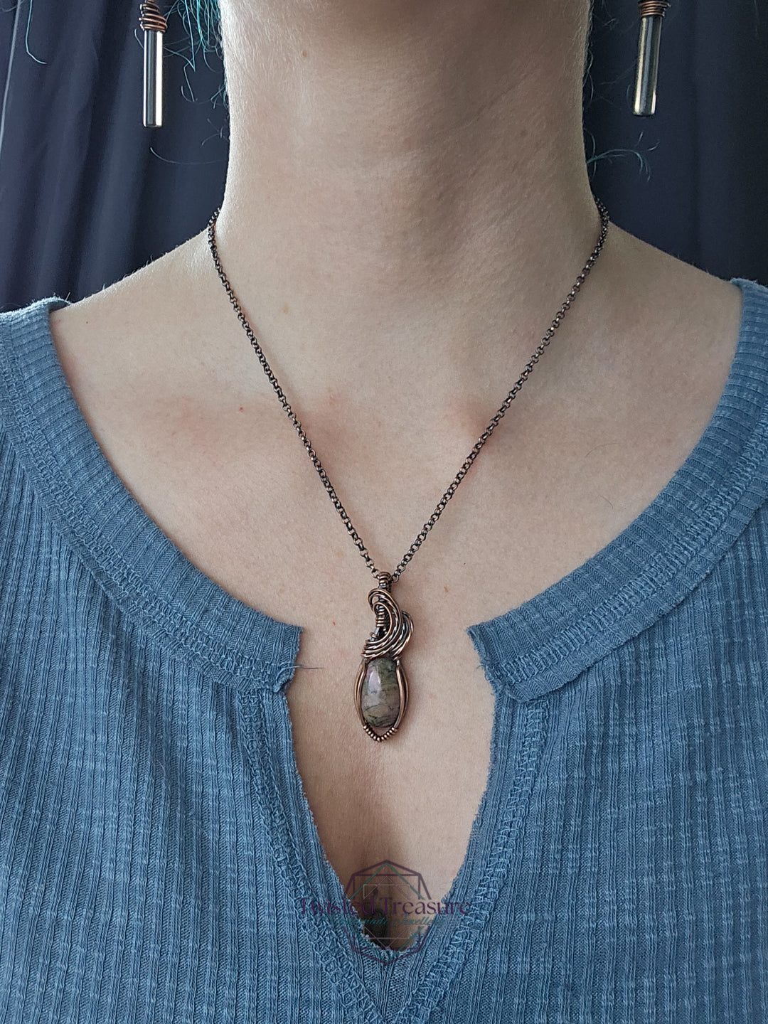Rhodonite and Copper Necklace