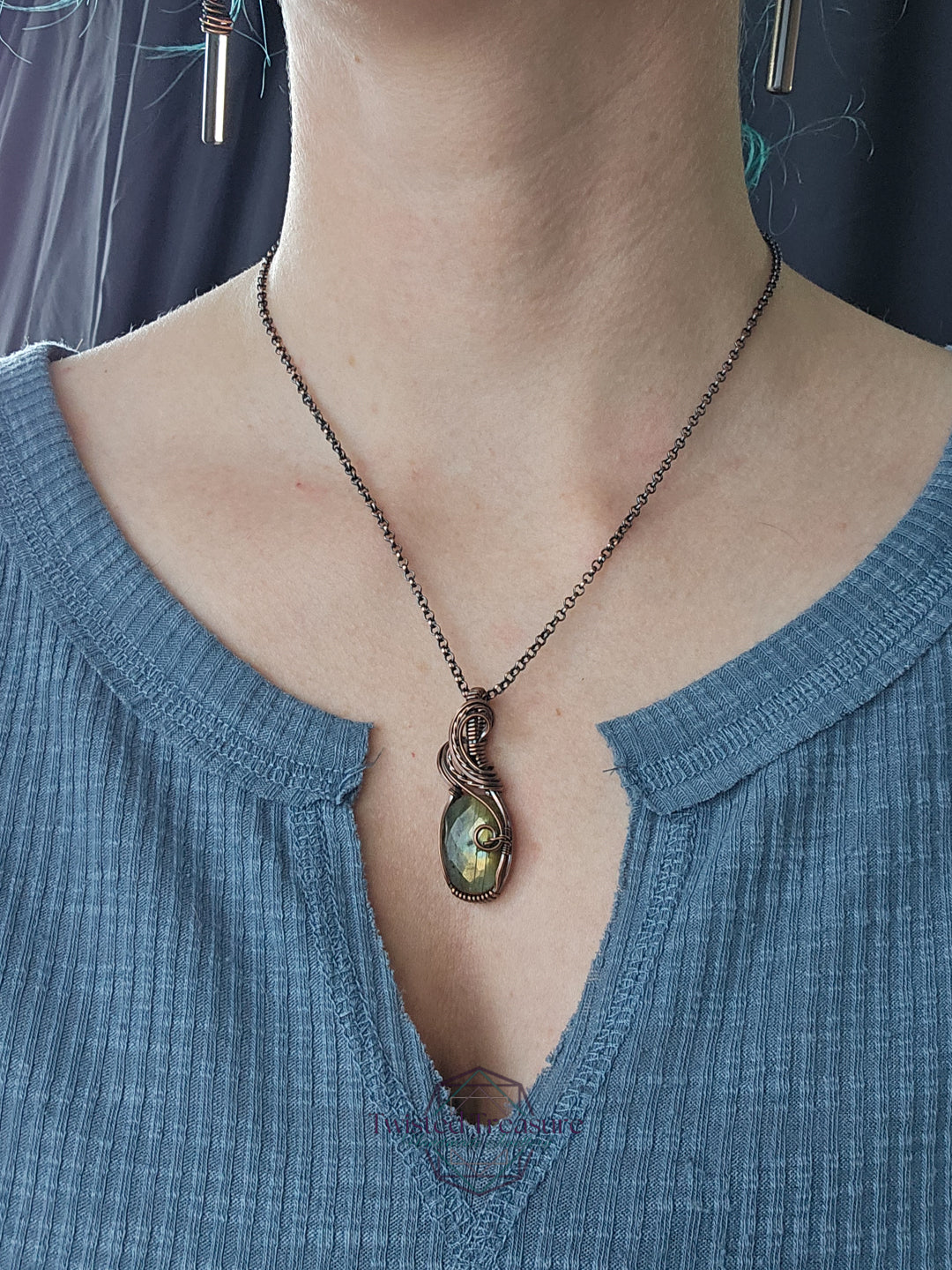 Labradorite and Copper Necklace