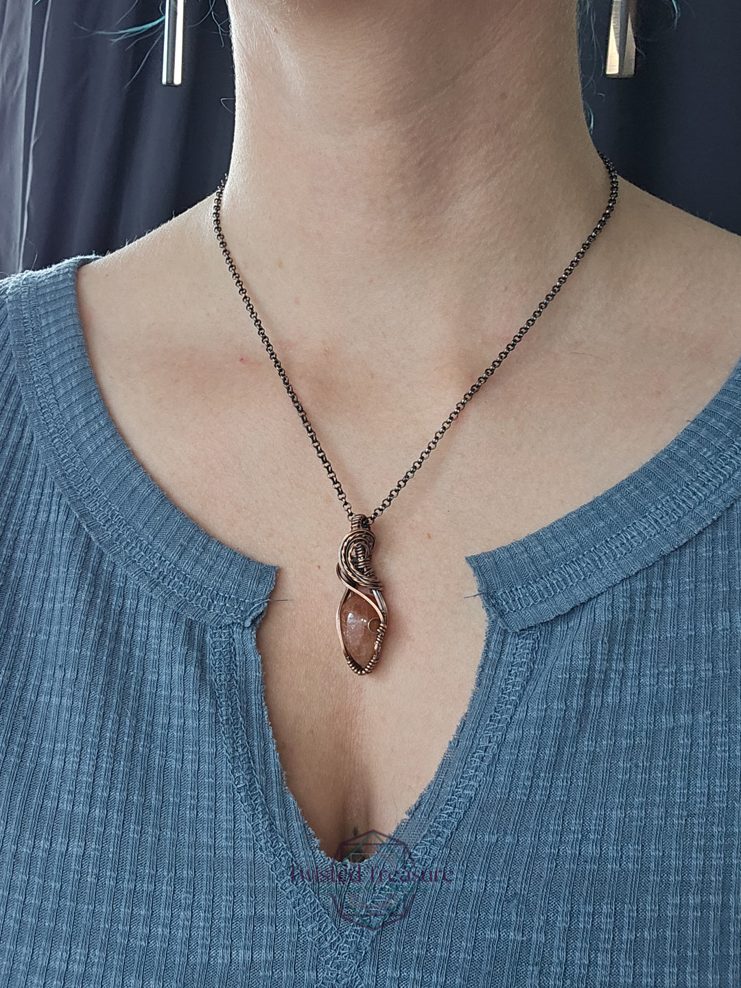 Sunstone and Copper Necklace