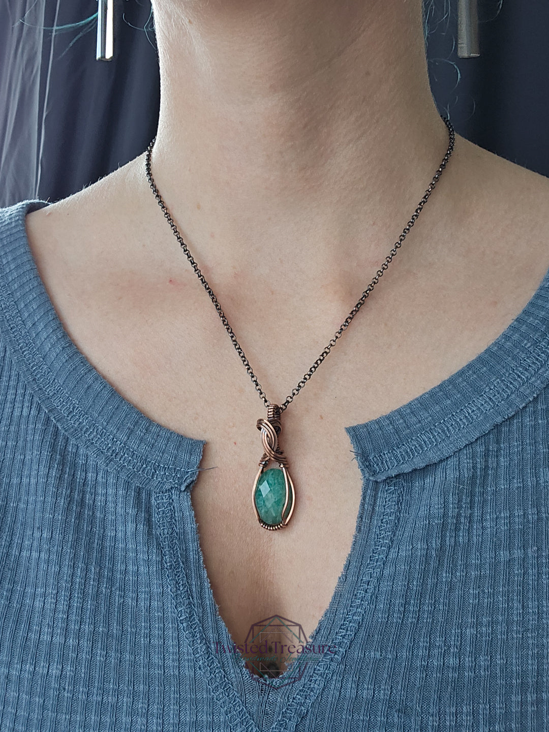 Amazonite and Copper Necklace