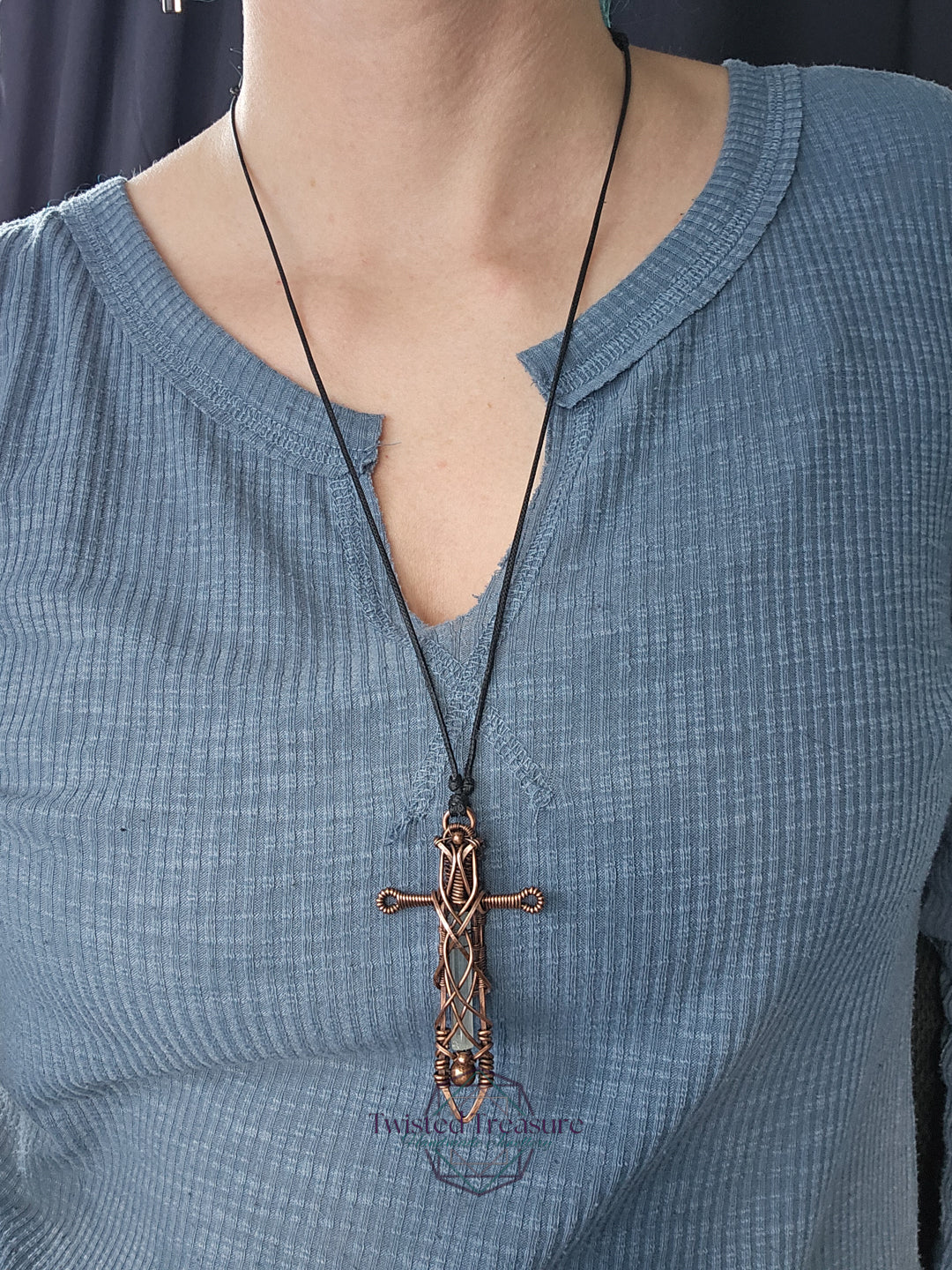 Aquamarine and Copper Necklace