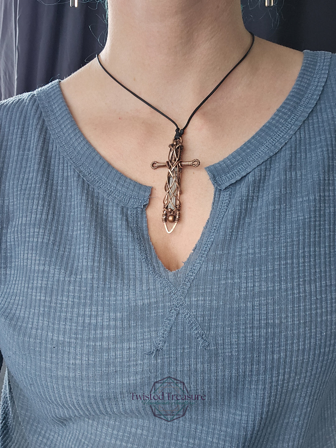 Aquamarine and Copper Necklace