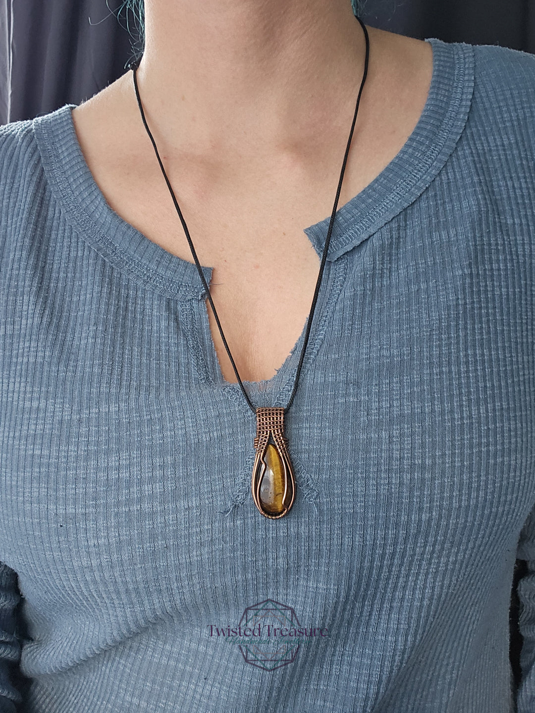 Tiger's Eye and Copper Necklace
