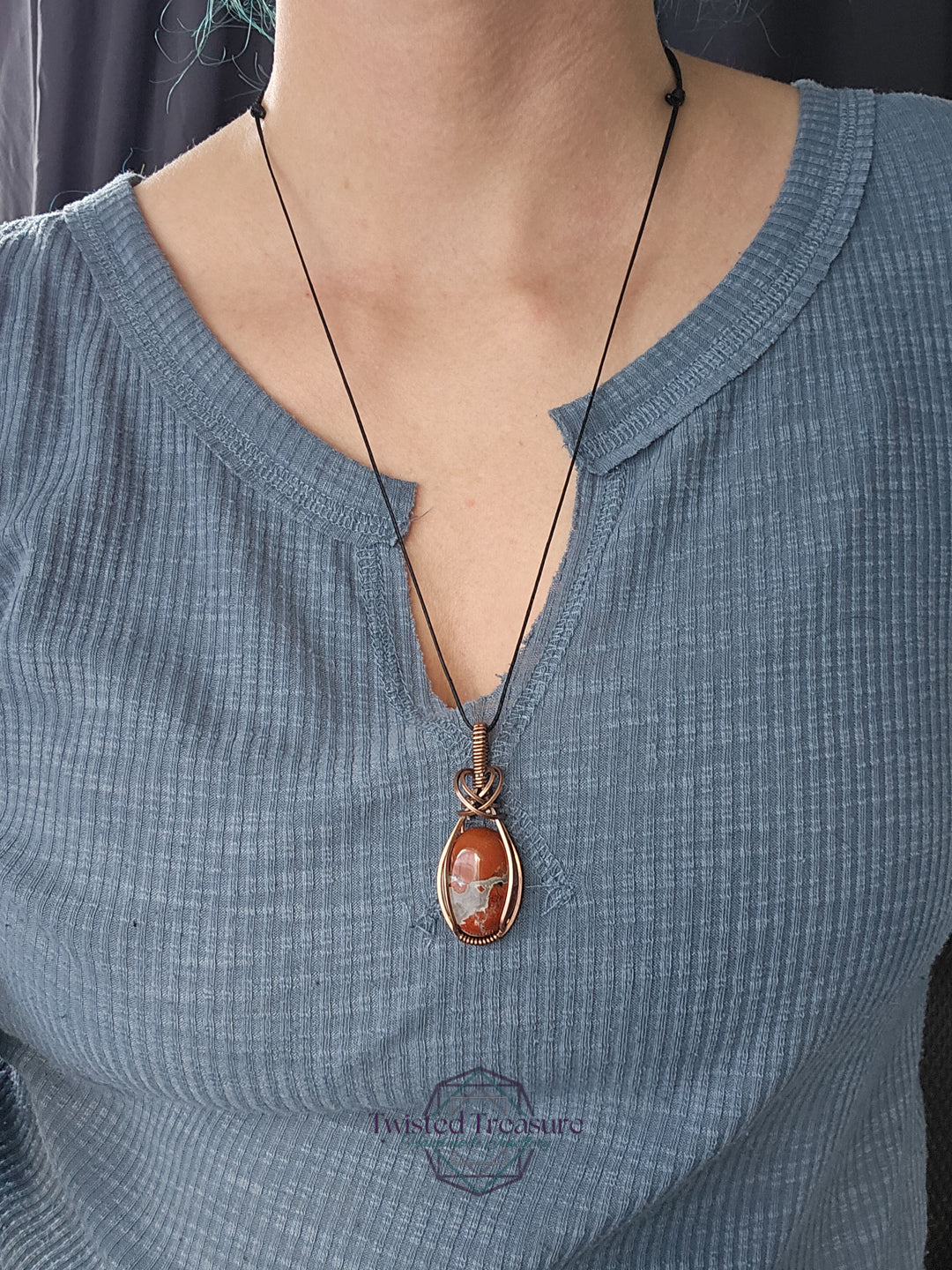 Red Jasper and Copper Necklace