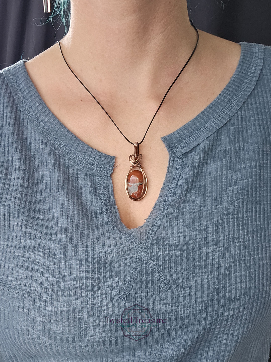 Red Jasper and Copper Necklace