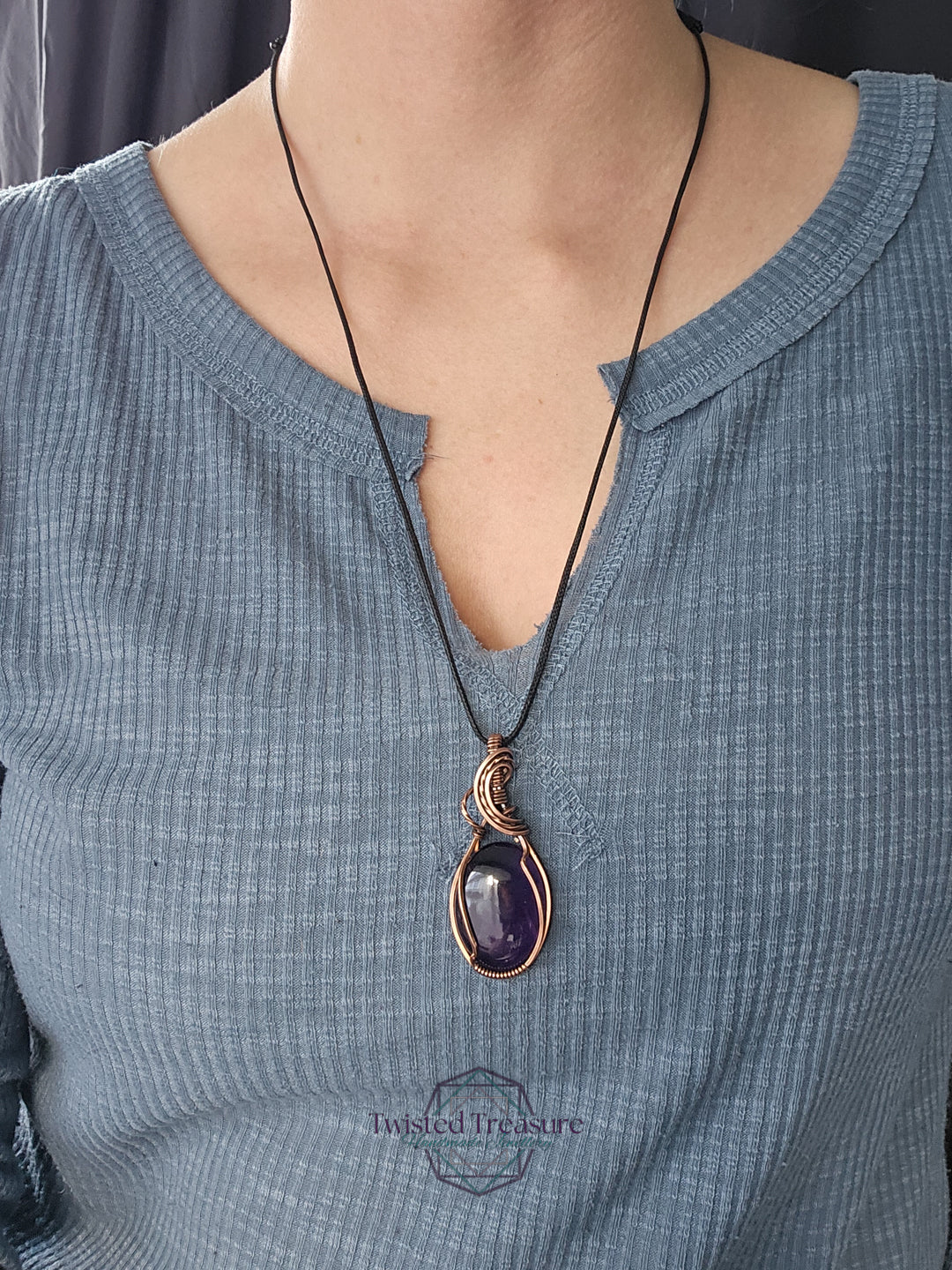 Amethyst and Copper Necklace