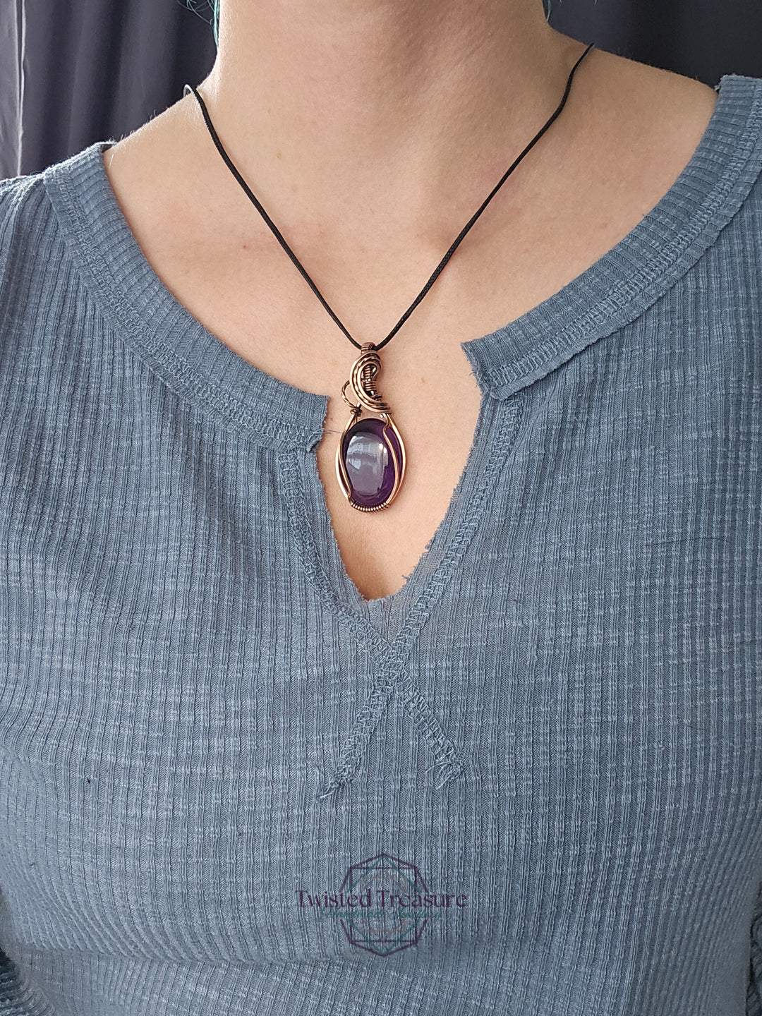 Amethyst and Copper Necklace