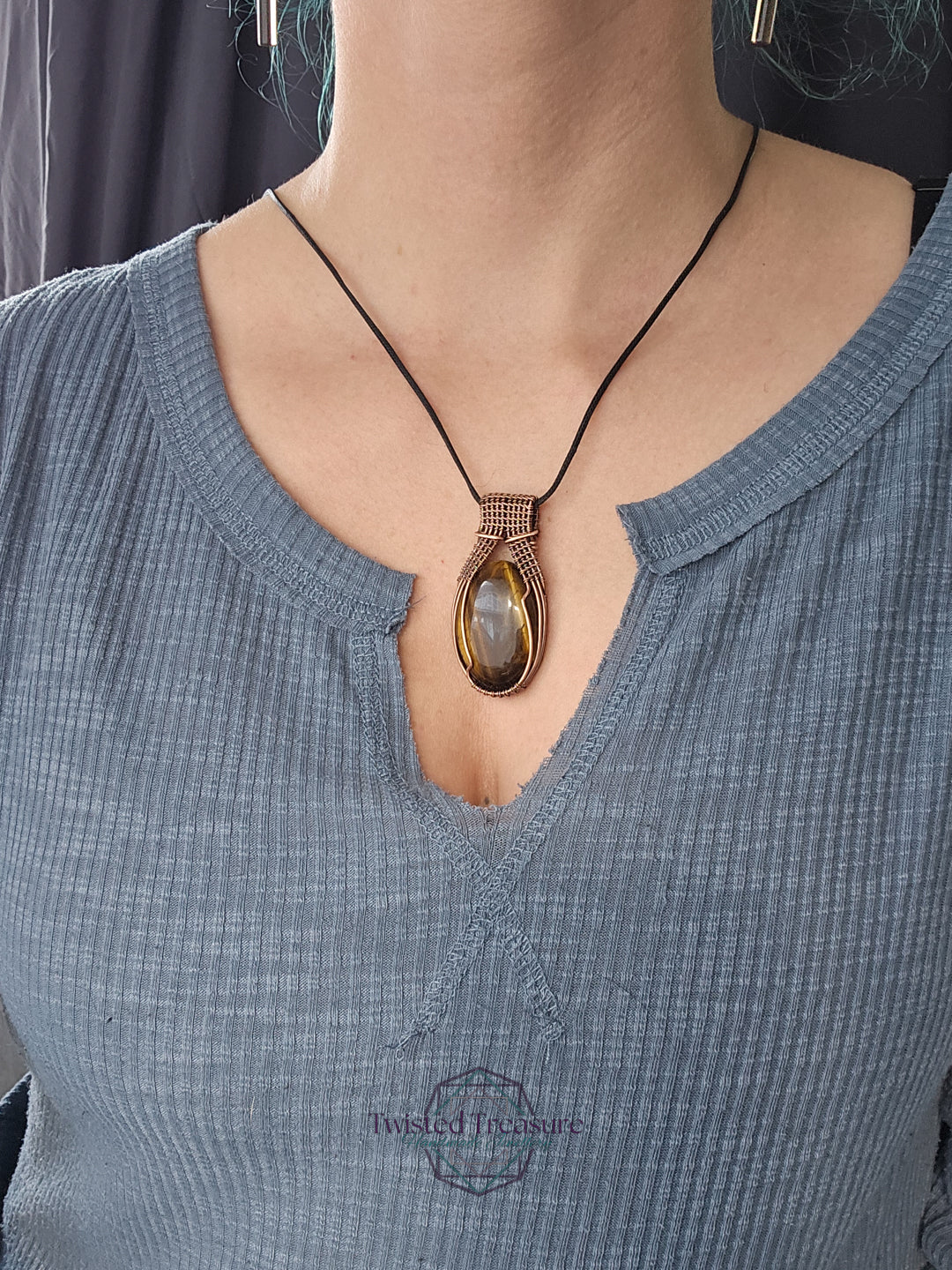 Tiger's Eye and Copper Necklace