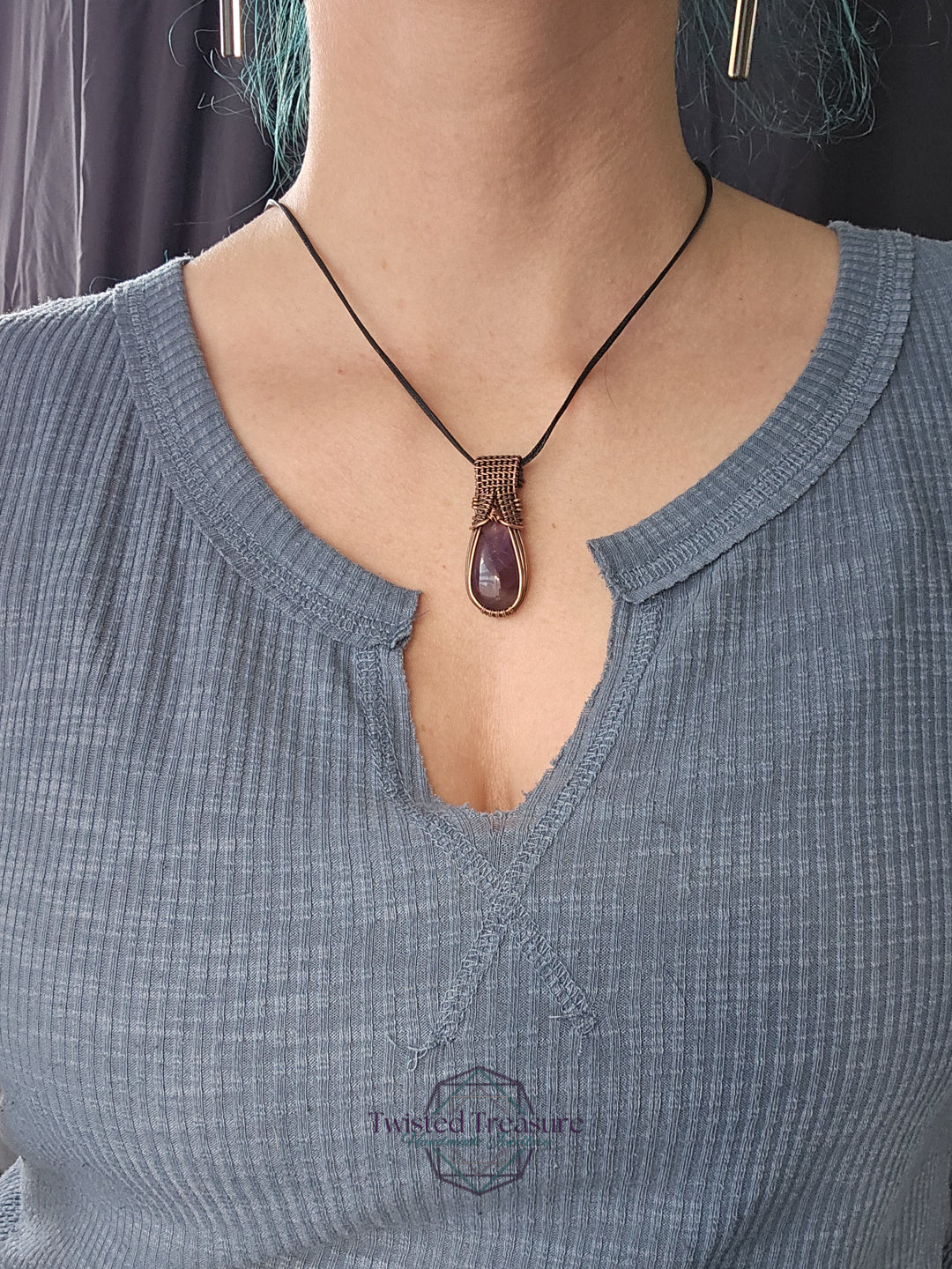 Amethyst and Copper Necklace