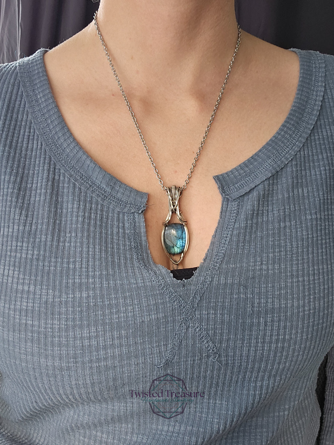 Labradorite and Silver Necklace