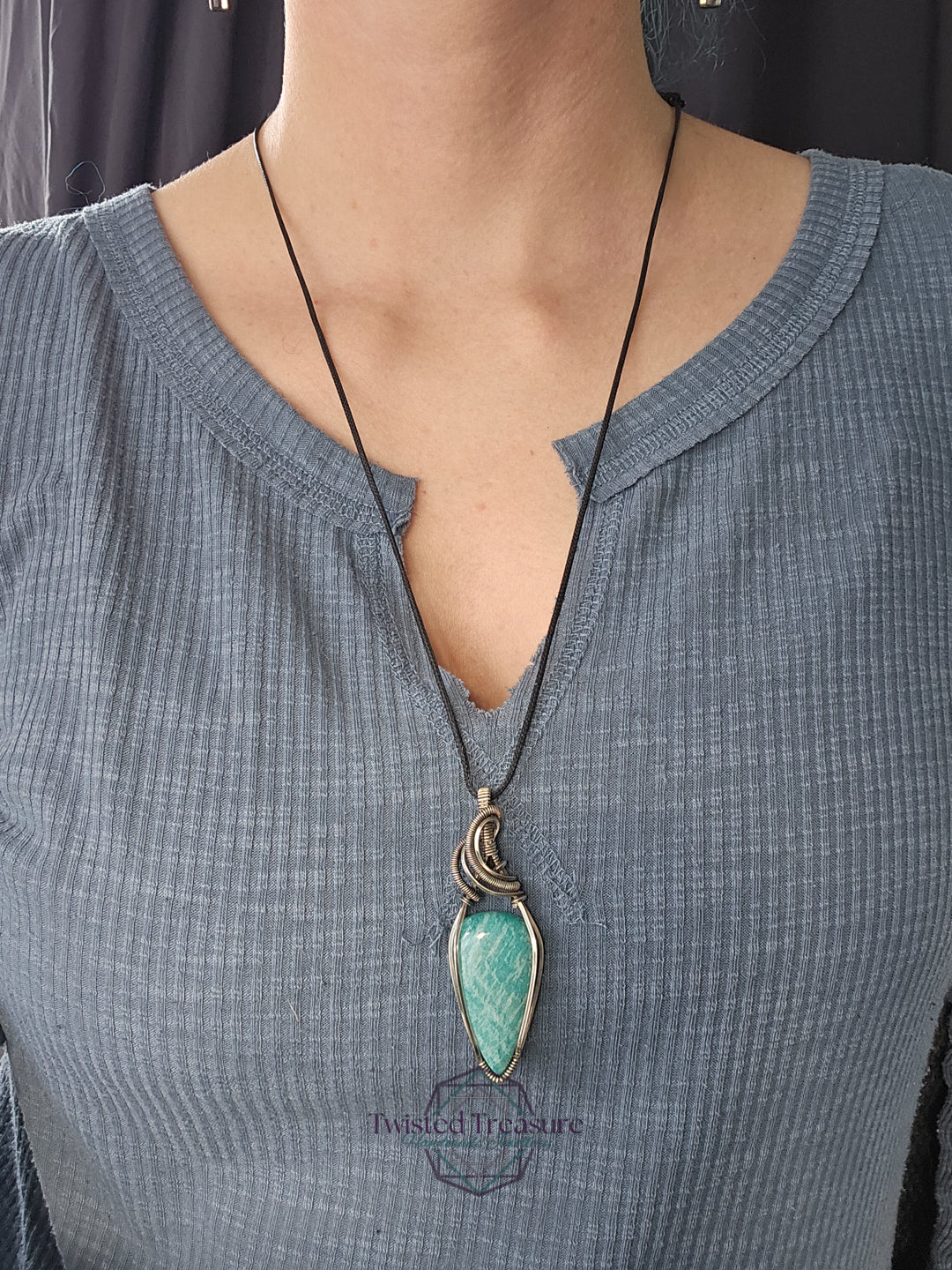 Amazonite and Silver Necklace