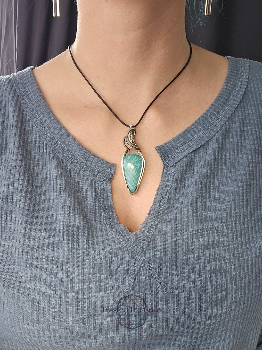 Amazonite and Silver Necklace
