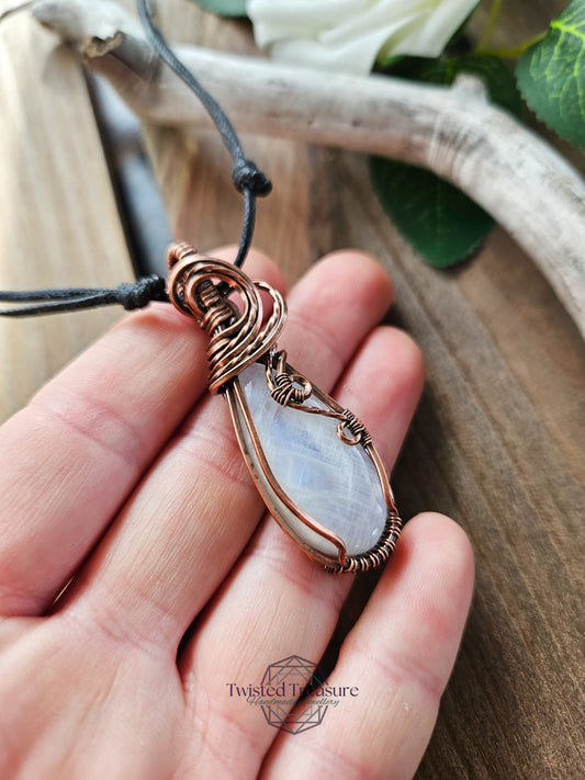 Moonstone and Copper Necklace