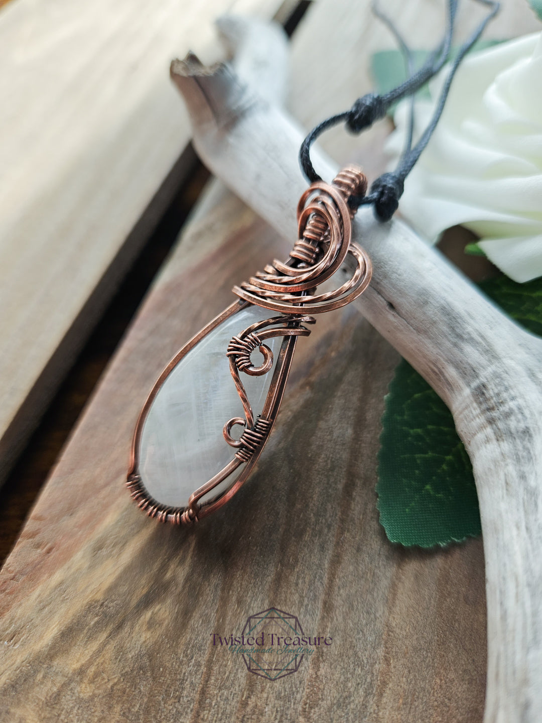 Moonstone and Copper Necklace