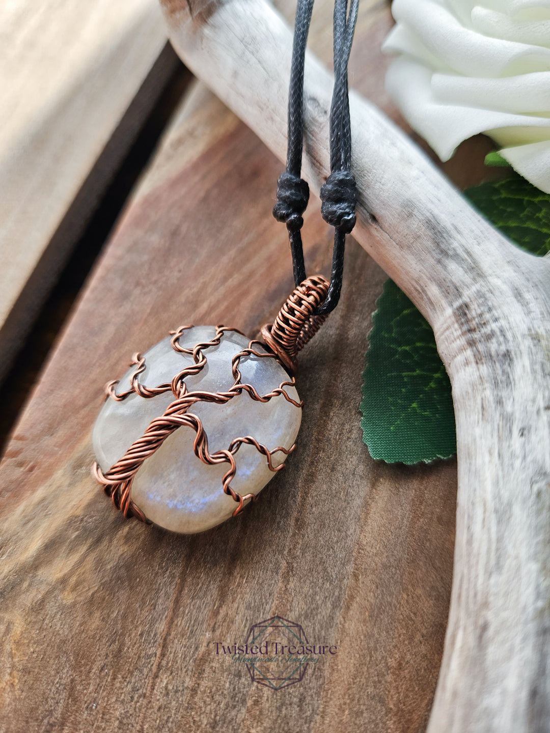 Belomorite and Copper Tree Necklace