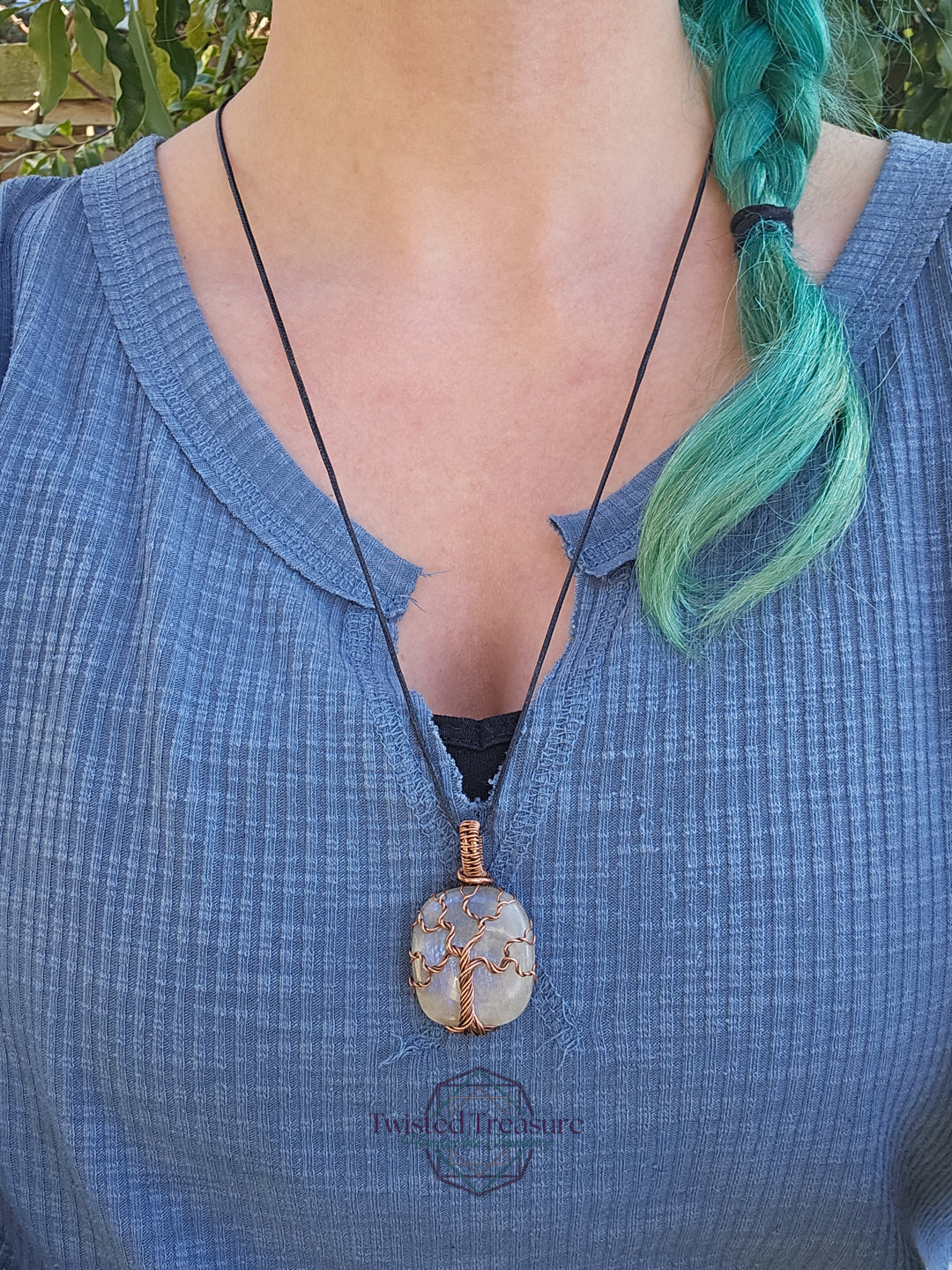 Belomorite and Copper Tree Necklace