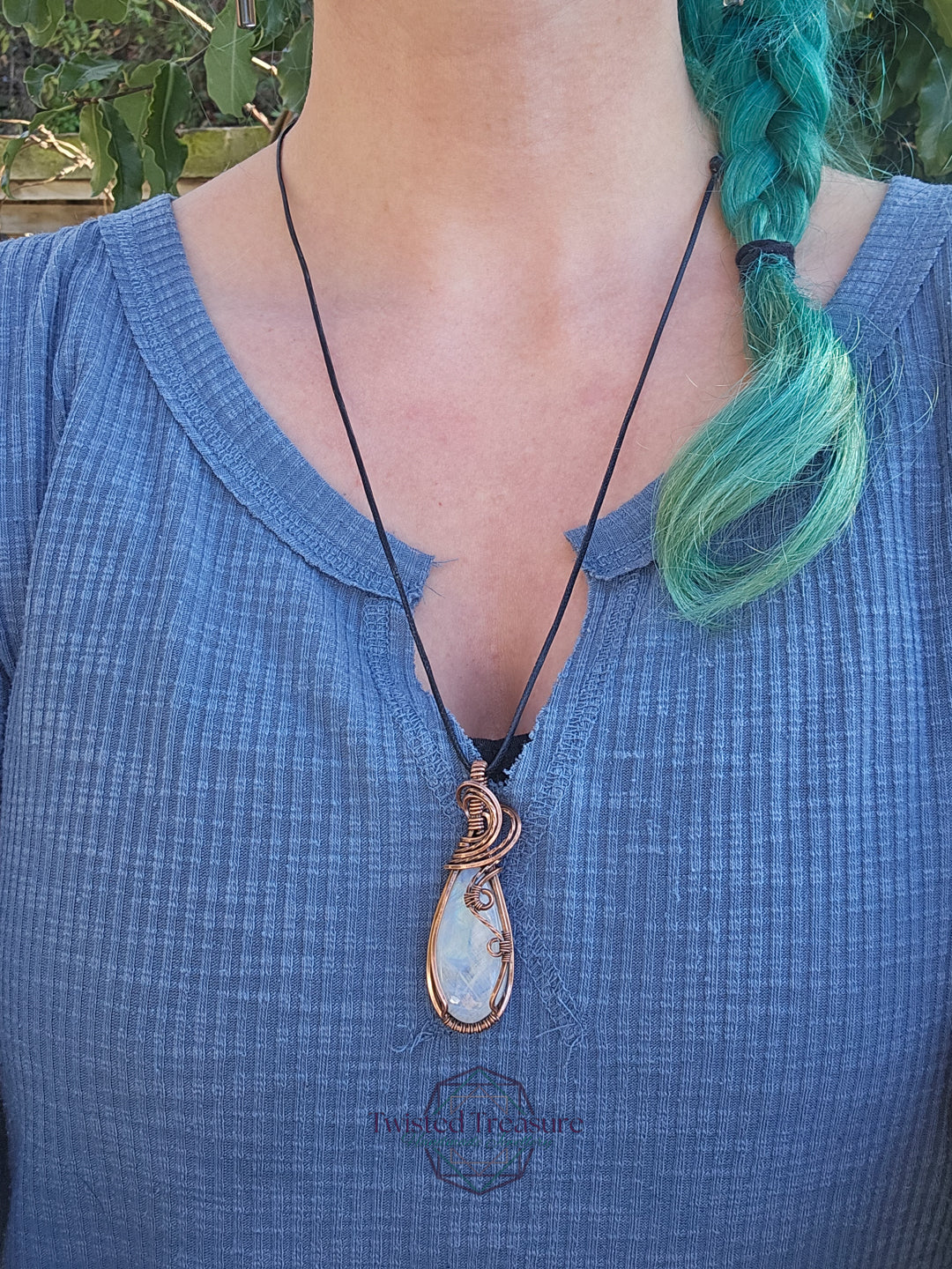 Moonstone and Copper Necklace