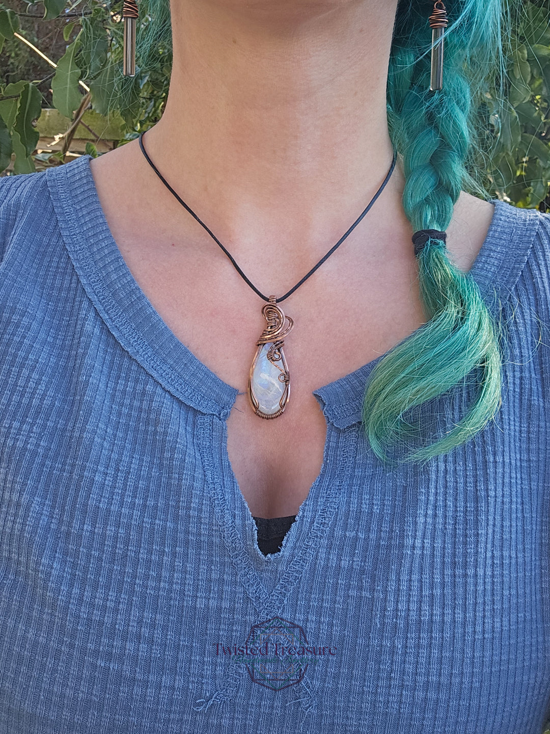 Moonstone and Copper Necklace