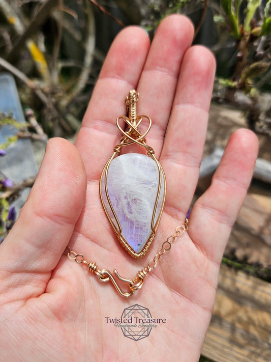 Moonstone and Bronze Necklace