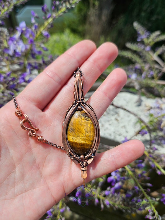 Tiger's Eye and Copper Necklace