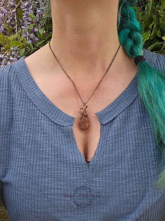 Sunstone and Copper Necklace