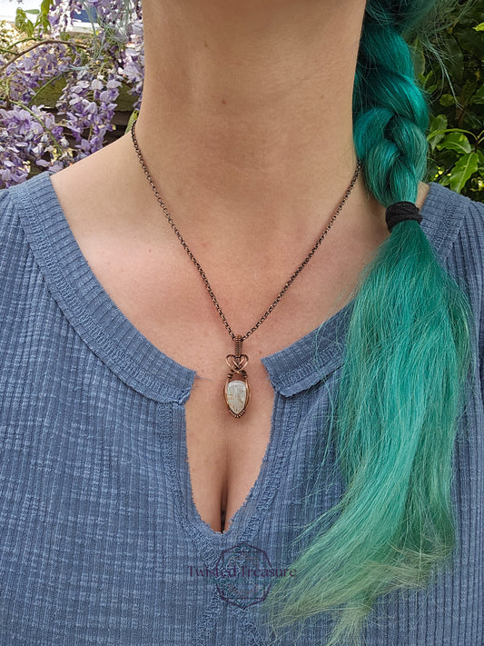 Moonstone and Copper Necklace