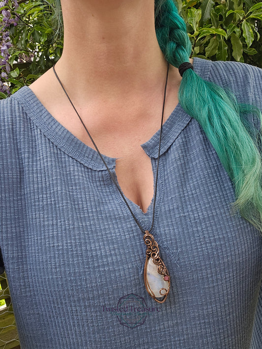 Moonstone and Copper Necklace