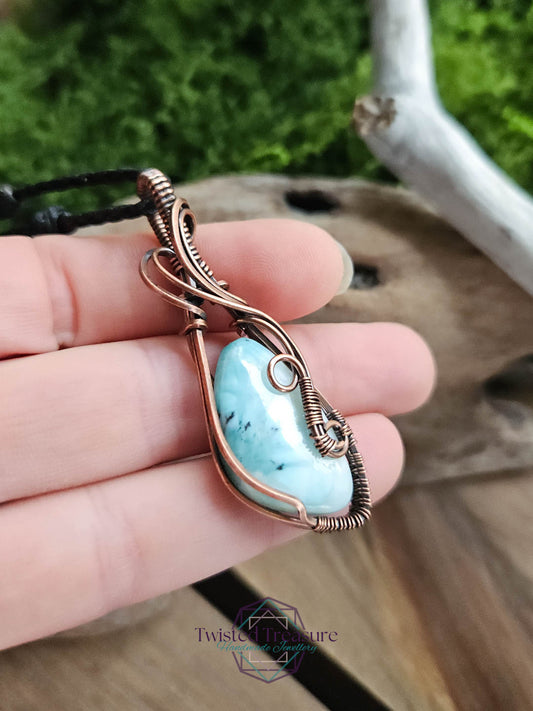 Larimar Copper Necklace
