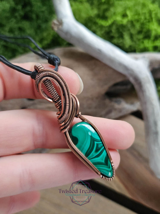 Malachite Copper Necklace