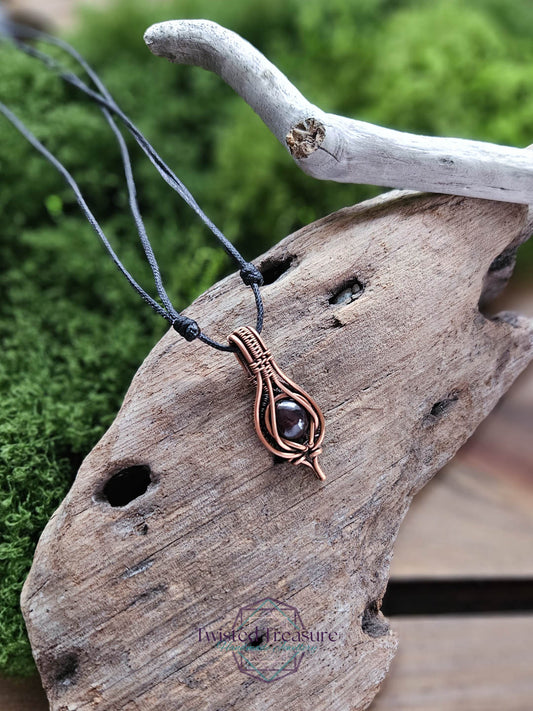 Garnet Copper Necklace