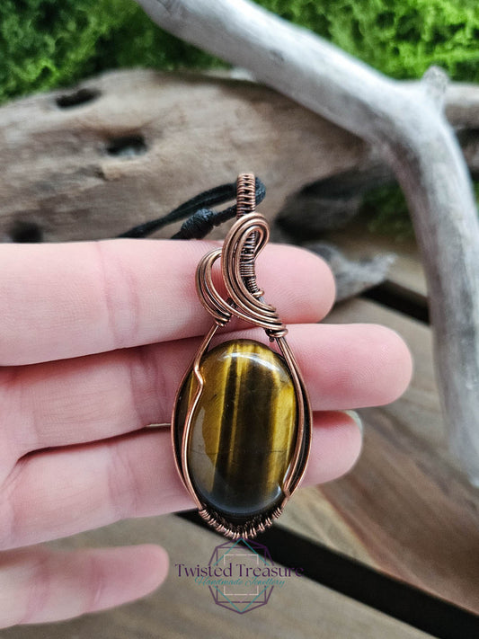 Tiger's Eye and Copper Necklace