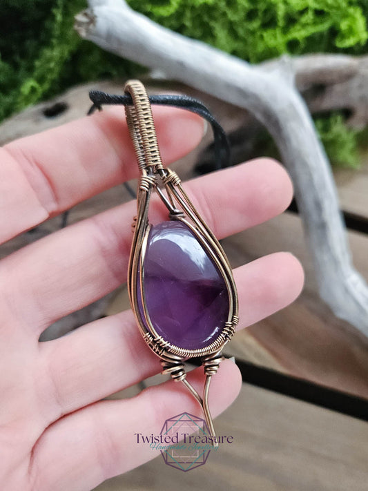 Amethyst Bronze Necklace