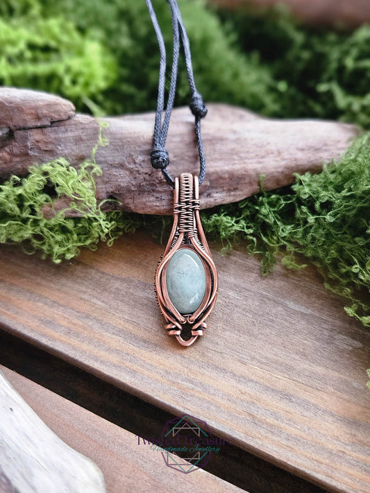 Aquamarine Copper Necklace
