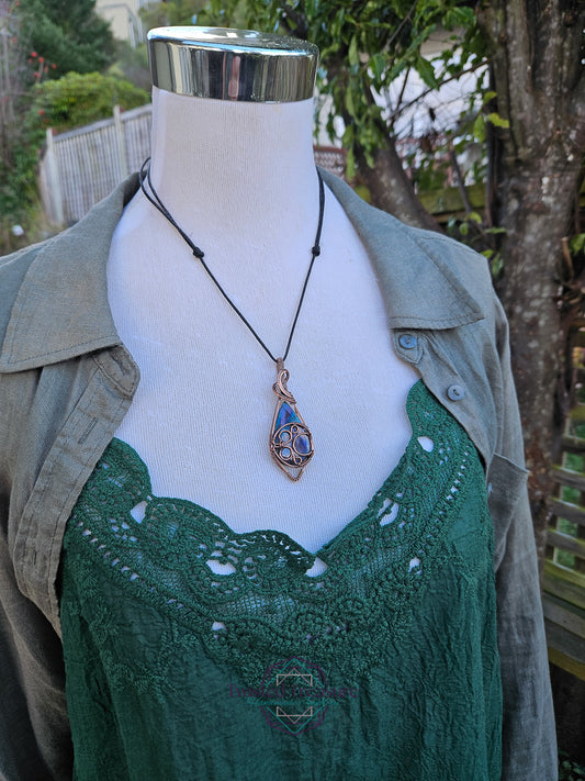 Labradorite Copper Moon Necklace