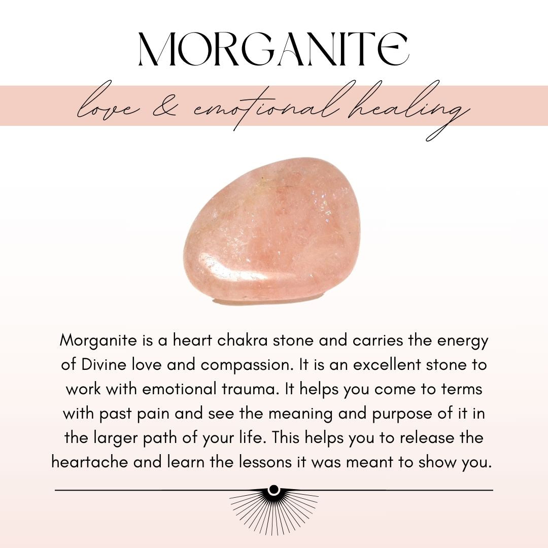 Morganite, Rose Quartz and Copper Heart Necklace