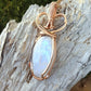 Moonstone and Rose Gold Necklace