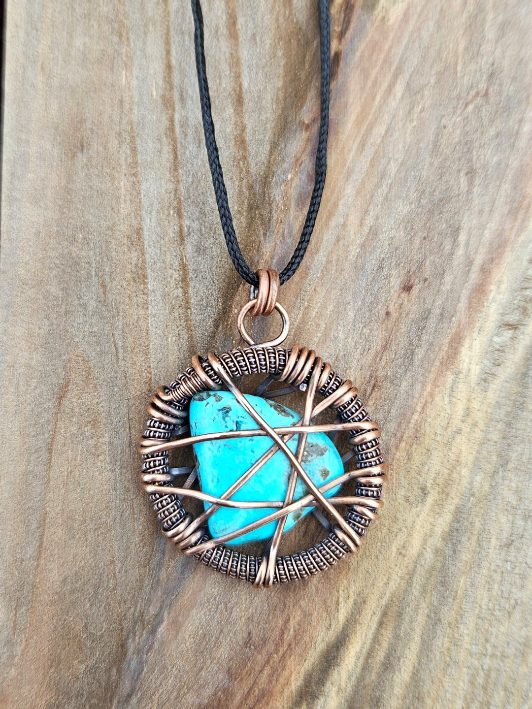 Turquoise and Copper 'Amulet' Necklace