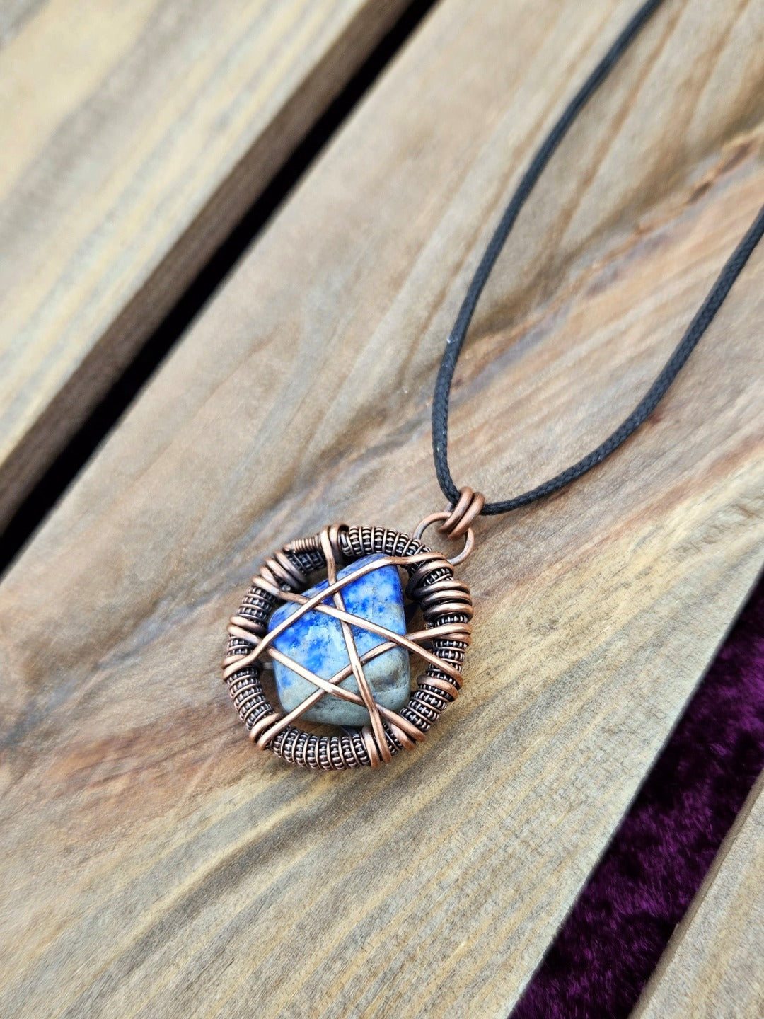 Lapis Lazuli and Copper 'Amulet' Necklace