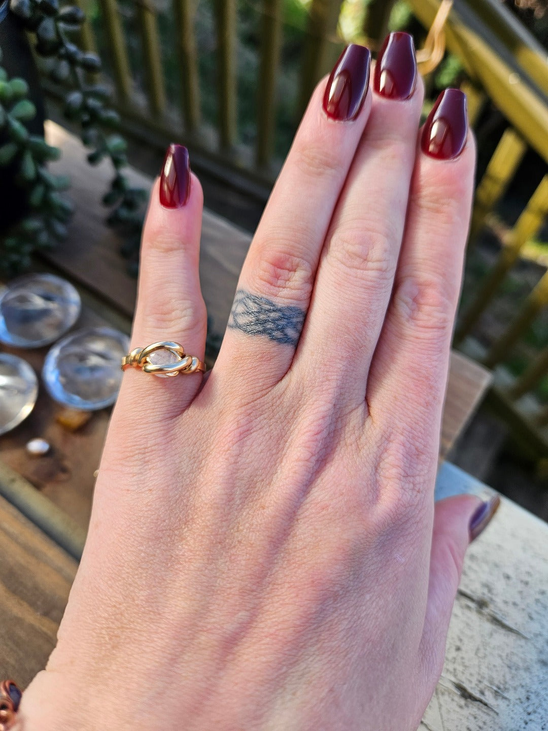 Moonstone And Gold Ring