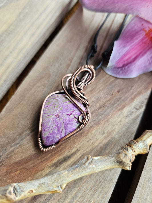 Purpurite and Copper Necklace