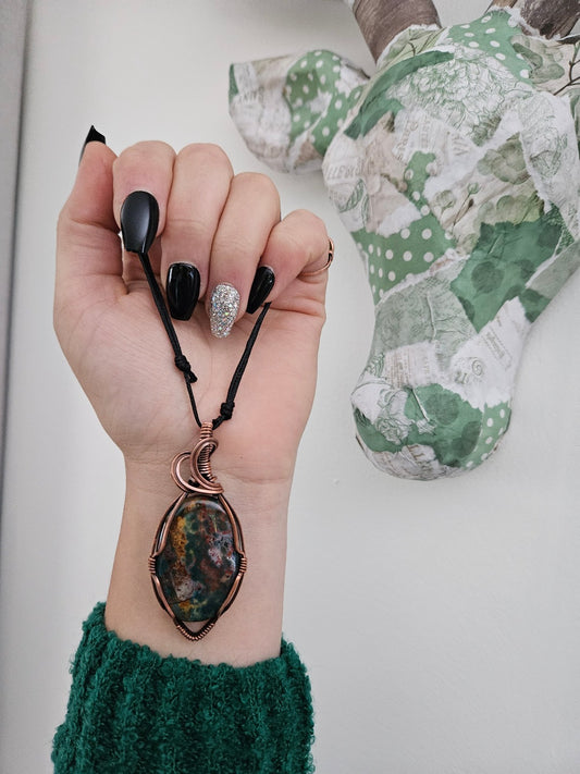 Bloodstone and Copper Necklace